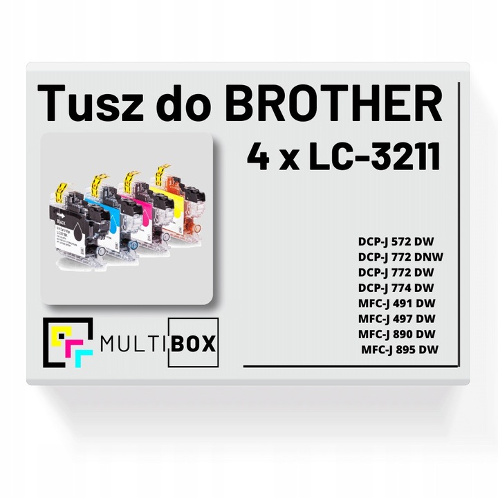 Multibox LC-3211 tintapatron készlet, 4 db, színes, 10ml+6ml
