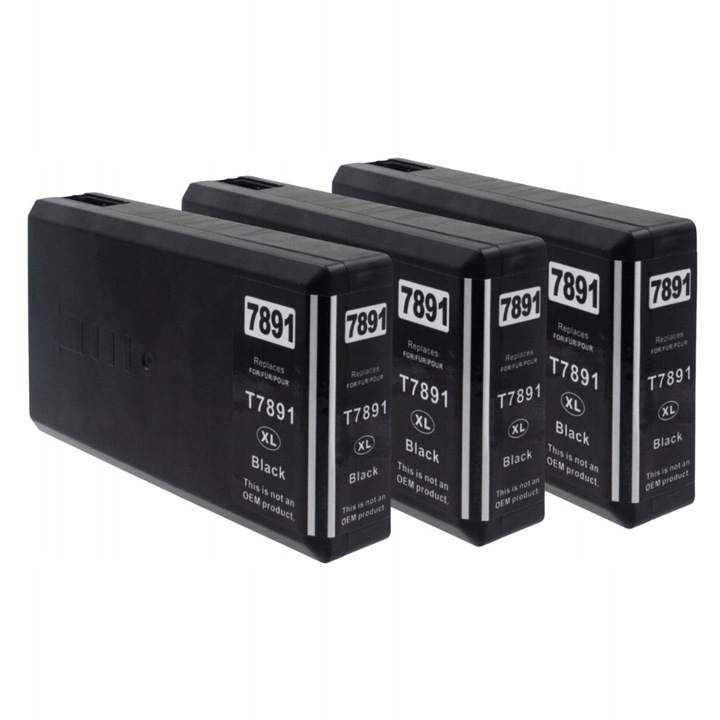3 db Multibox T7891 XXL tintapatron készlet, fekete, 3x70ml