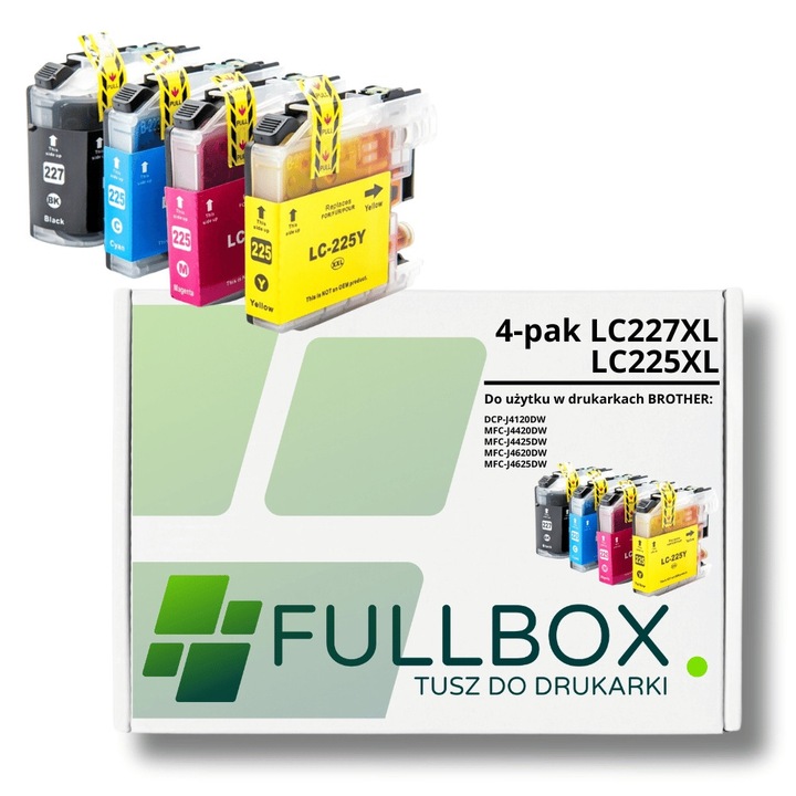 Fullbox LC227 LC225 XL nyomtatópatron készlet 4 darab