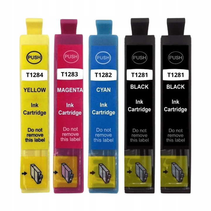 Multibox T1281 T1282 T1283 T1284 tintapatron készlet, 5 db, többszínű, 12ml