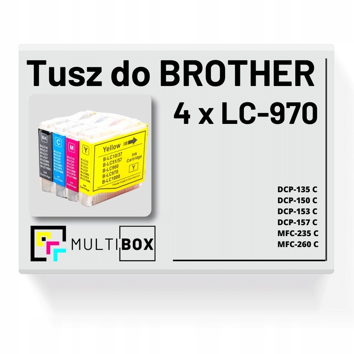 Multibox LC-970 tintapatron készlet, cián magenta sárga fekete, 4x37ml