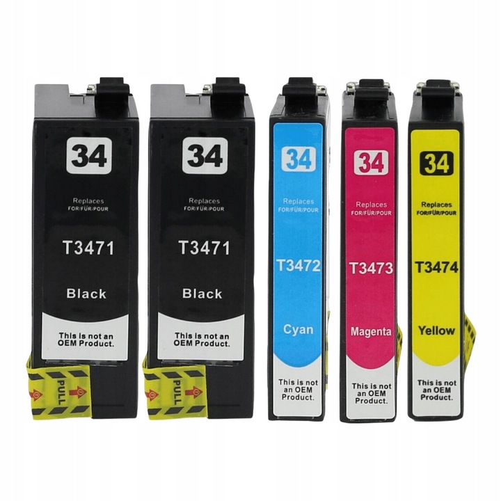 Multibox 34XL tintapatron készlet, 5 db, színes, 30ml/15ml