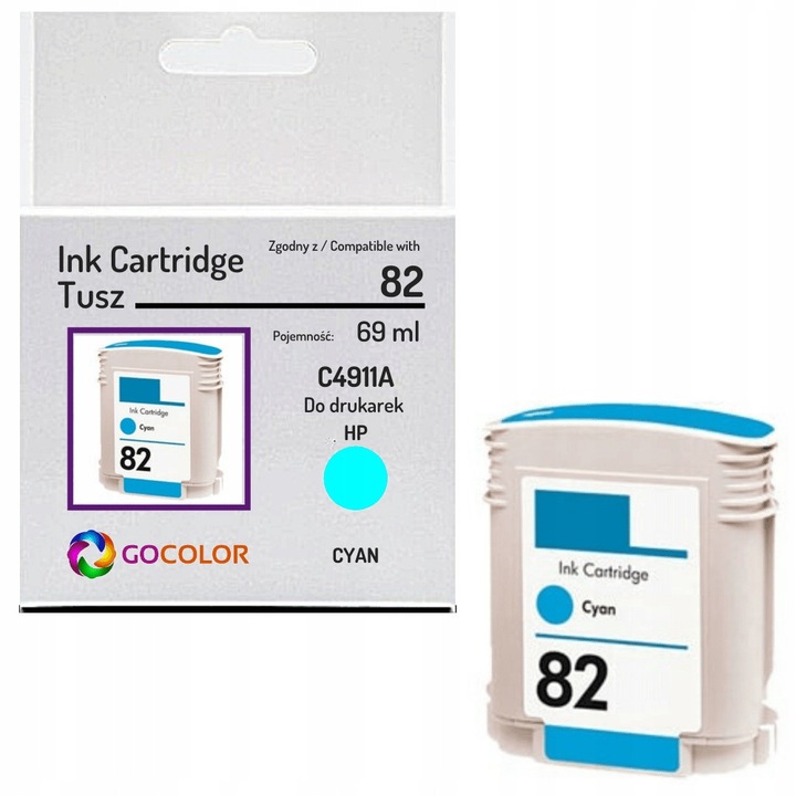 Gocolor 82 cián tintapatron, kompatibilis HP DesignJet 500 24x42inch