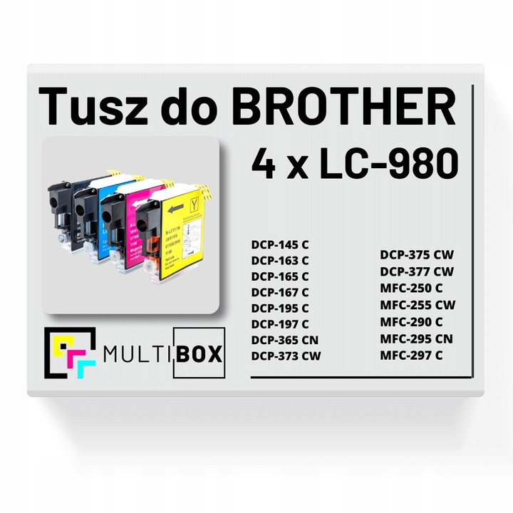 Multibox LC-980 tintapatron készlet, 4 db, pigmentes, színes, 28ml+17ml