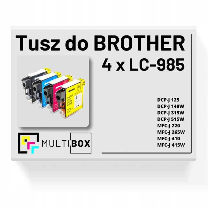 Multibox LC-985 tintapatron készlet, 4 db, színes, 20ml+12ml