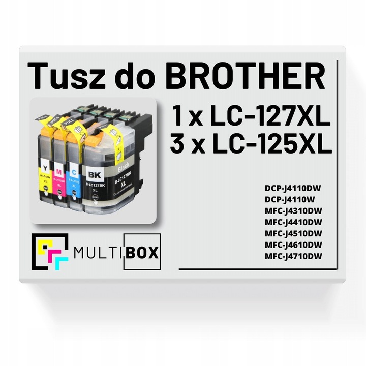 Multibox LC-127XL LC-125XL színes tintapatron készlet, 4 db, 29ml 19ml