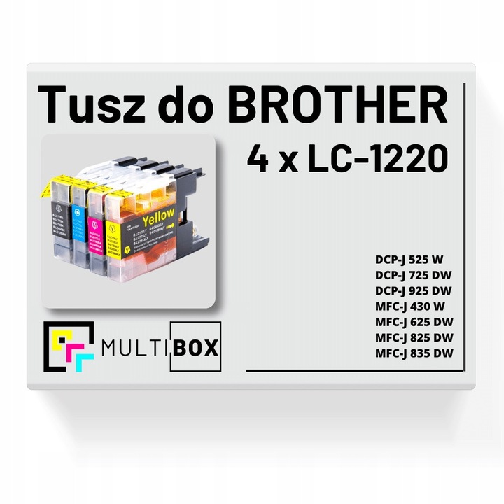 Multibox LC-1220 tintapatron készlet, 4 db, színes, 33ml+17ml