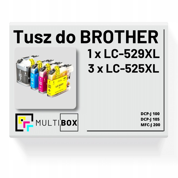 Multibox LC-529XL LC-525XL színes tintapatron készlet, 4 db, 48ml+15ml
