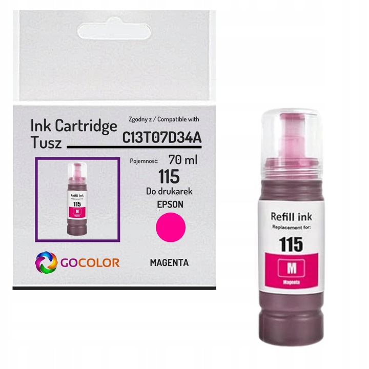 Gocolor 115 T07D3 magenta EcoTank nyomtatópatron 30ml