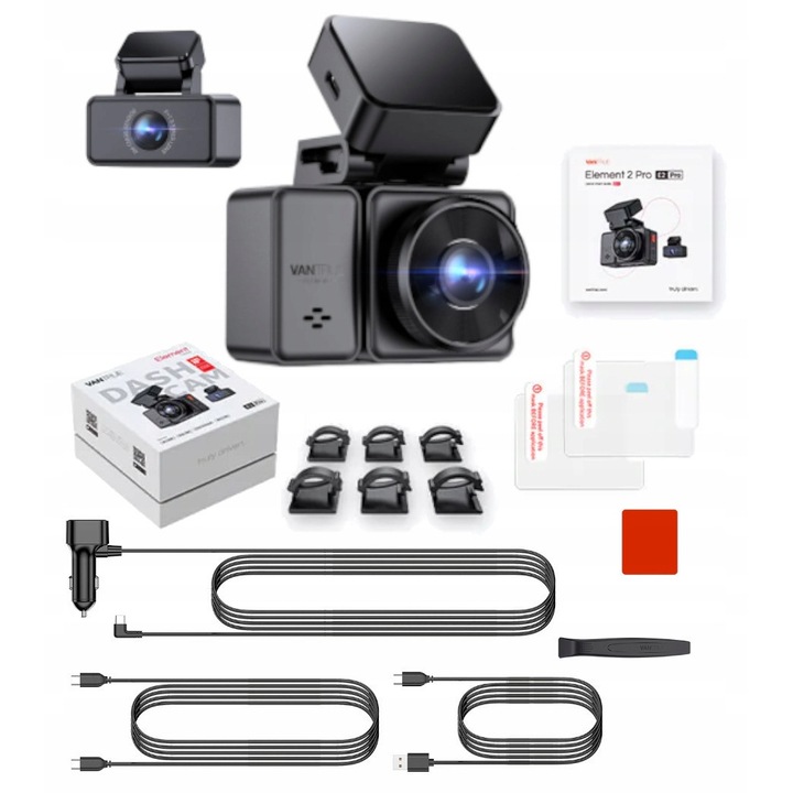 VANTRUE E2 PRO 2CH 4K+2.5K 30FPS 2.5'' autós kamera