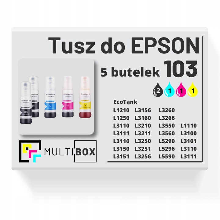 Multibox 103 tintapatron készlet 5 db, fekete cián magenta sárga, 65ml