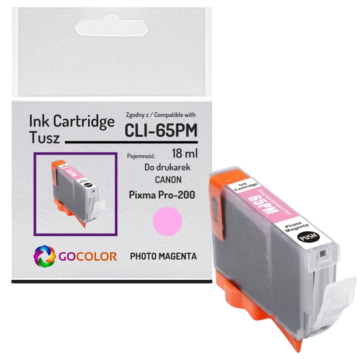 Gocolor CLI-65 fotó magenta toner 18ml Canon PIXMA PRO-200 nyomtatókhoz