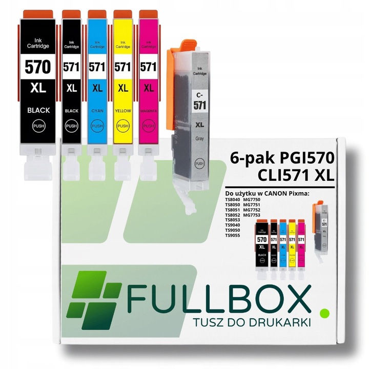 Fullbox nyomtatópatronok 6x PGI-570 CLI-571 XL színes