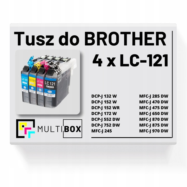 Multibox LC-121 tintapatron készlet, 4 db, cián magenta sárga fekete, 19ml+10ml, 4x600 oldal