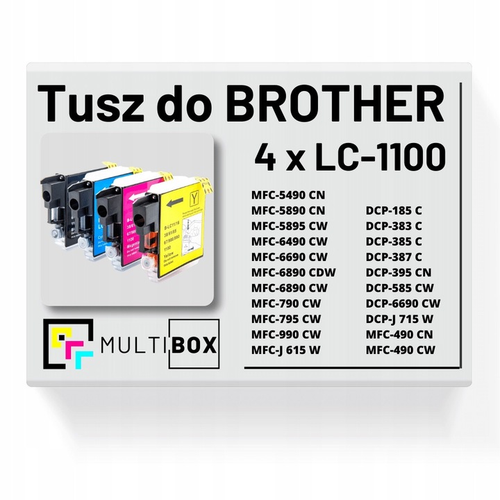 Multibox LC-1100 tintapatron készlet, 4 db, pigment, színes, 28ml+17ml