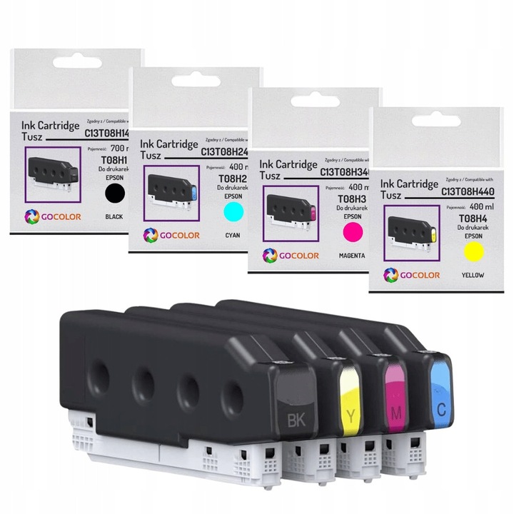 Gocolor T08H pigmentes tintapatron, CMYK, 4 db-os készlet