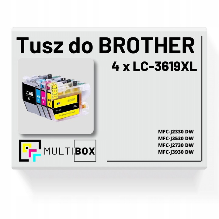 Multibox LC-3619XL tintapatron készlet, 4 db, pigmentes, színes, 65ml+20ml