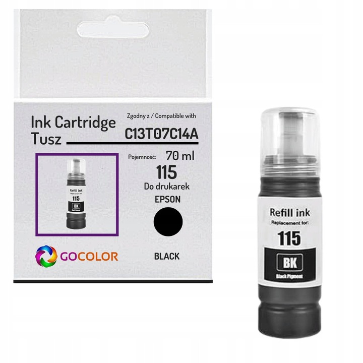 Gocolor 115 T07C1 fekete tintapatron EcoTank 115x45x22cm