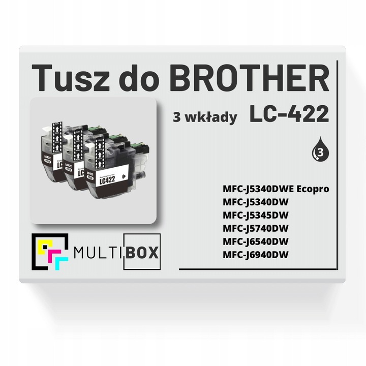 3 db Multibox LC-422BK fekete tintapatron készlet, 550 oldal