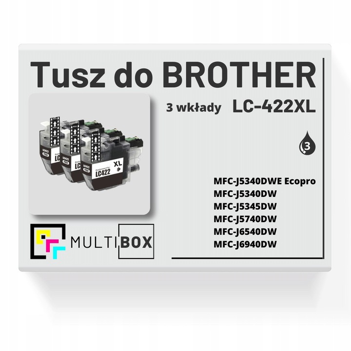 Multibox LC-422XLBK fekete tintapatron készlet, 3 db, 3000 oldal