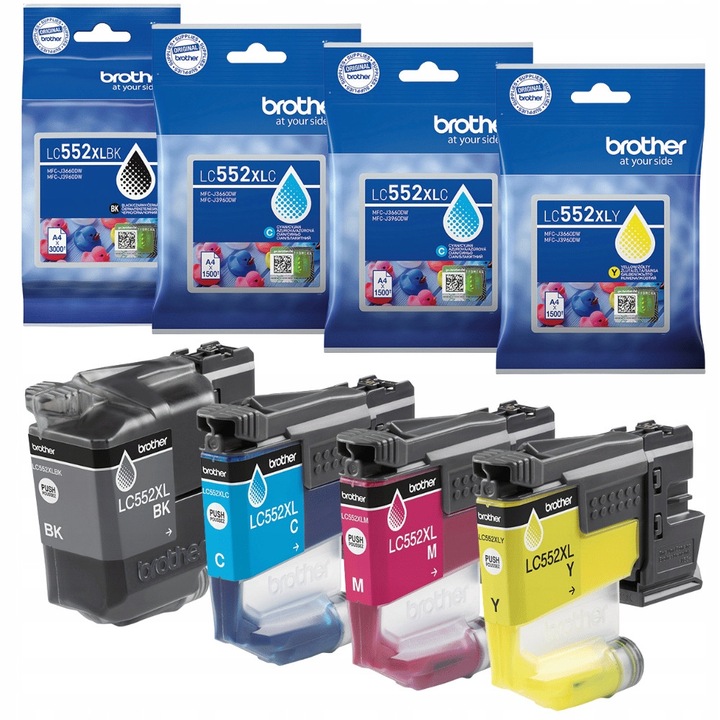 Brother LC-552XL tintapatron szett, 4 db, színes, 50ml+3x25ml
