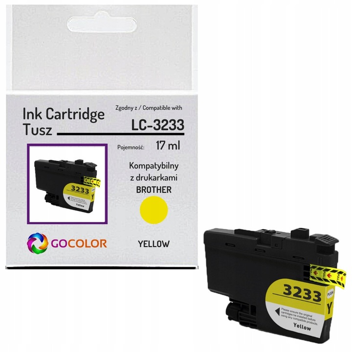 Toner Gocolor LC3233 sárga kompatibilis Brother 3233 30ml
