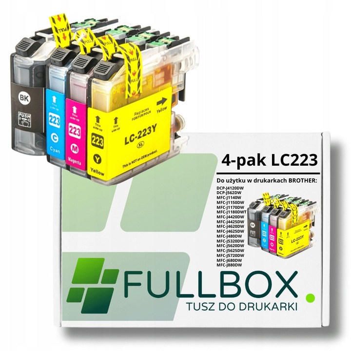 LC223 fekete tintapatron, 4 db-os készlet