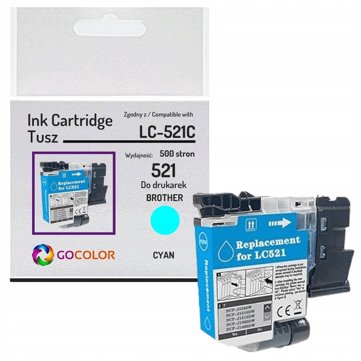 Gocolor LC521C cián tintapatron 25ml