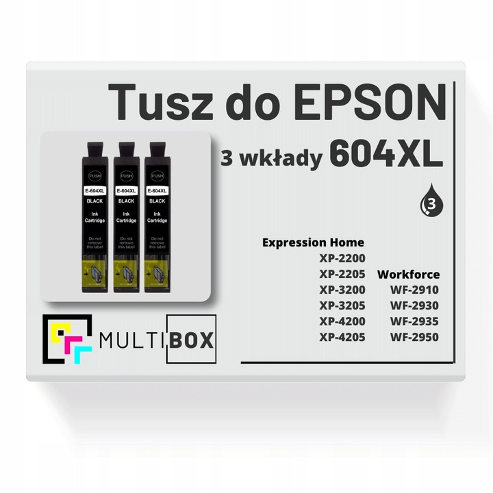 3 db Multibox 604XL fekete tintapatron készlet, 8.9ml