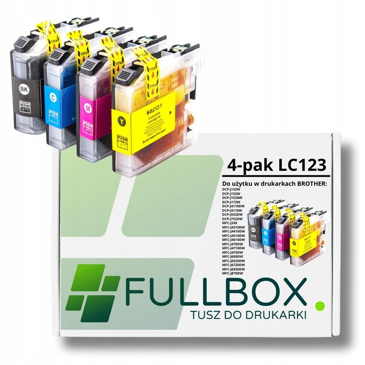 Fullbox LC123 nyomtatópatron készlet, 4 db, színes