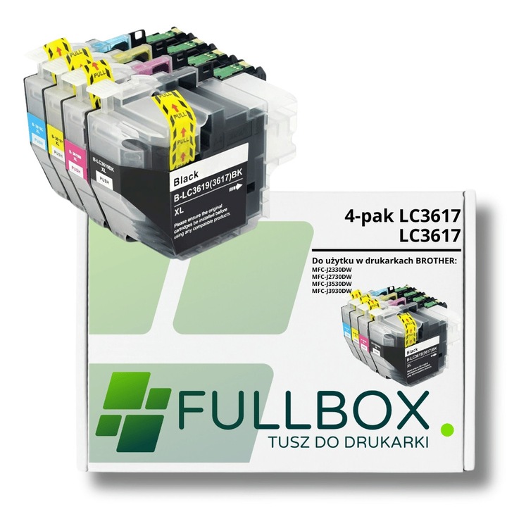 4 db Fullbox LC3617 tintapatron készlet Brother MFC-J2330DW nyomtatókhoz, többszínű