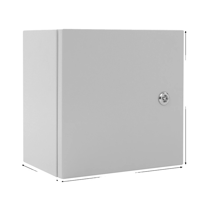 Cutie conexiuni electrice, 30x30x20cm, metal, IP65, montaj perete