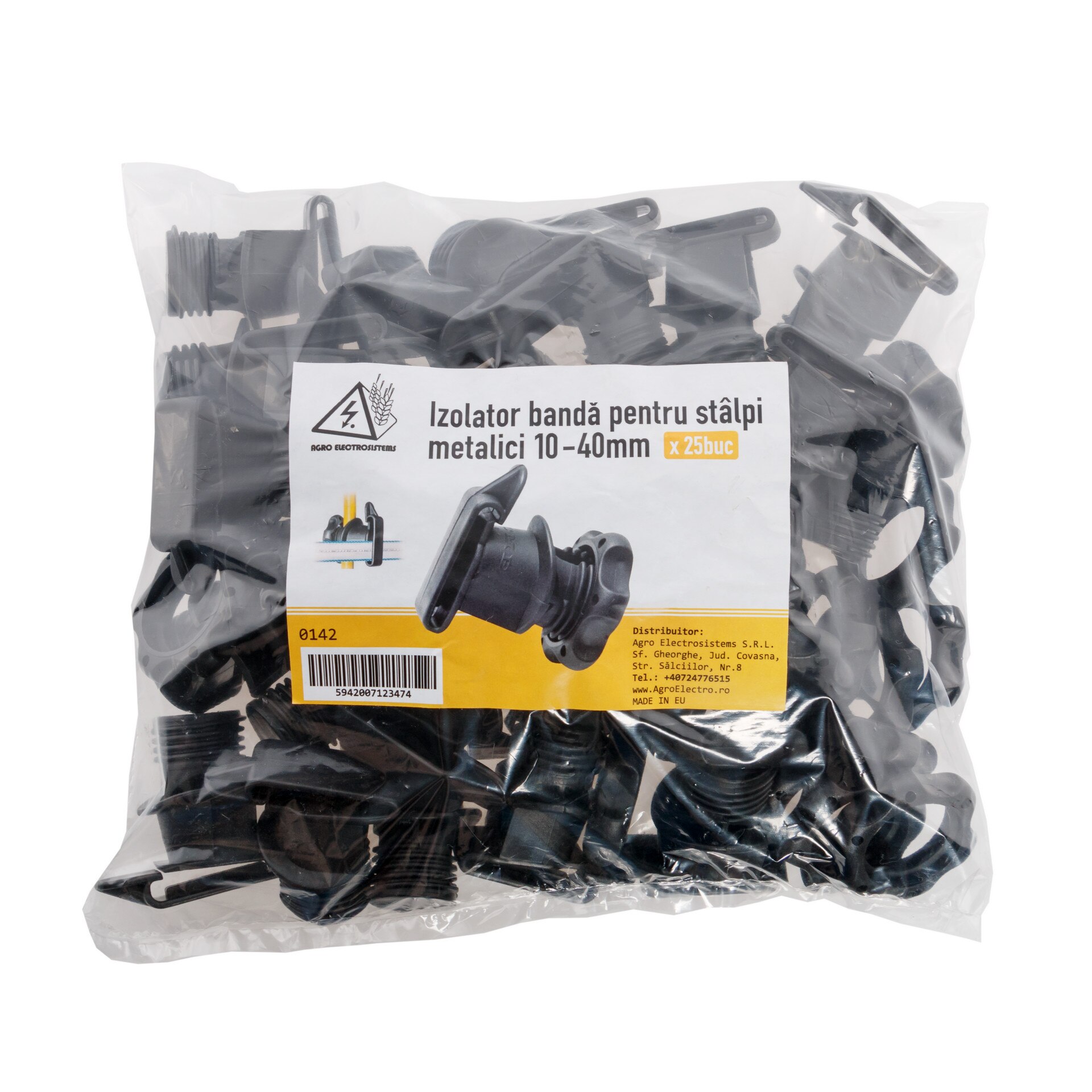Izolator pentru banda, montare pe stalpi, 25 buc.