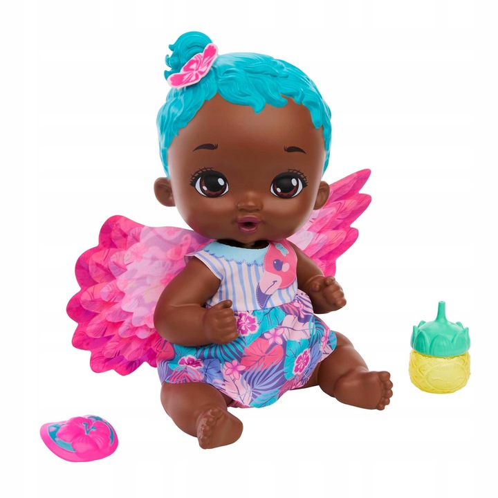 Papusa My Garden Baby Bobasel cu accesorii, 30cm, albastru