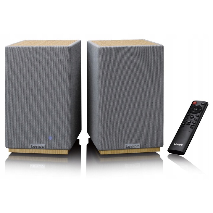 Boxe active Lenco SPB-241WDGY Bluetooth 40W gri 15.5x17x26.3cm set 2 buc