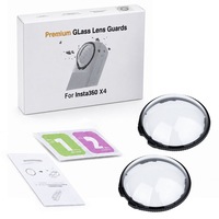 Protectie Lentile pentru Insta360 X4, Sticla Optica 360°, Anti-Zgarieturi, Transparenta Ridicata, Protectie Camera Sport si Vlogging, Negru