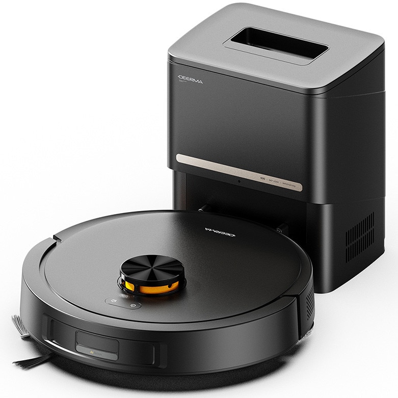 Aspirator robot Deerma S30, Aspirare uscata si umeda, 13000Pa, Statie de golire automata, Mapare LDS, 40W, 2600mAh, Negru