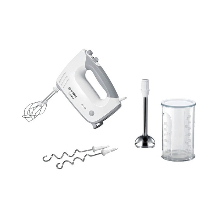 Bosch MFQ 3540 kézi mixer, 450W, 5 sebességfokozat, fehér, 1.37kg