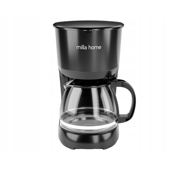 Espressor Milla Home MCM300K, 750W, negru, 17.8x29x26cm, 1.25L, set filtru si functie mentinere temperatura