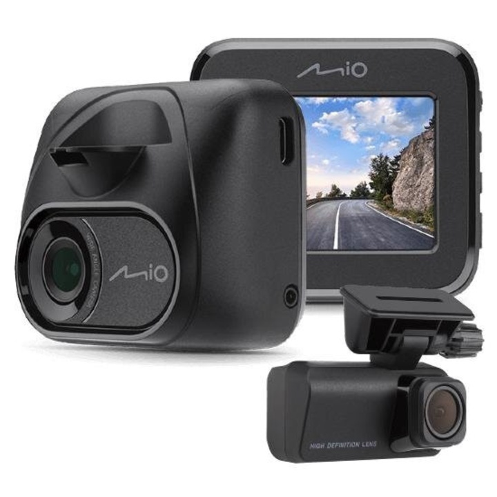 Mio MiVue C595WD Dual autós kamera, Full HD, GPS, Wi-Fi, fekete