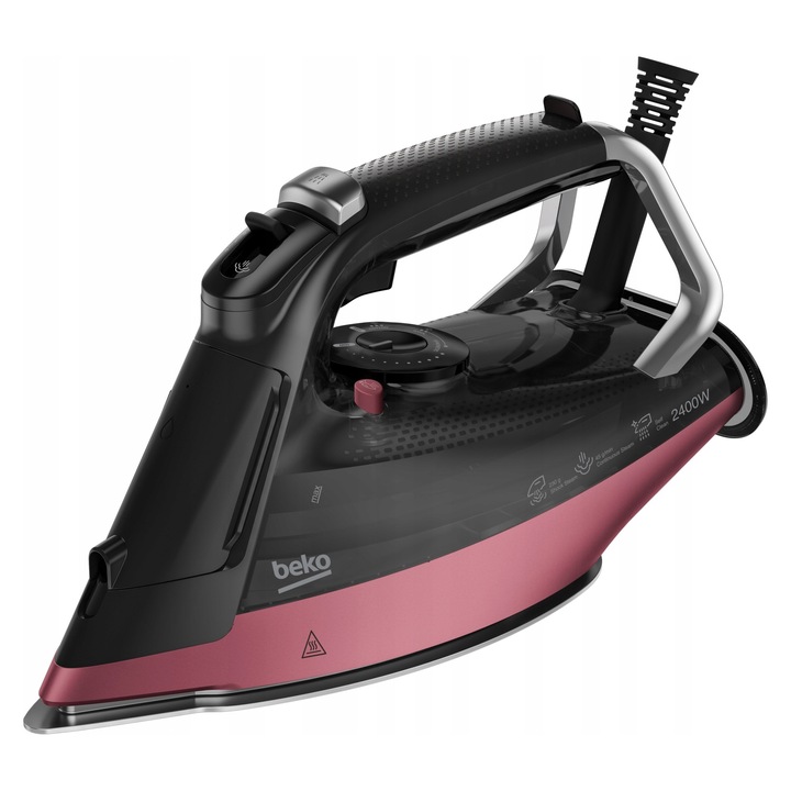 Fier de calcat cu aburi Beko Future Iron, ceramic, negru, 2400W, 350ml, 2.5m cablu