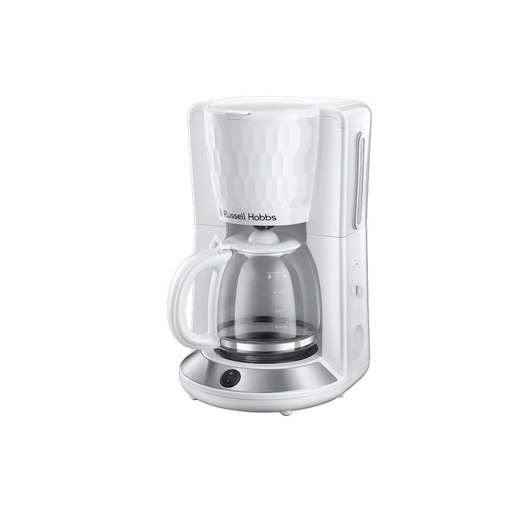 Espressor Russell Hobbs Honey Comb, 1100W, alb, 40x28x25.6cm, 1.25L, 15 cesti
