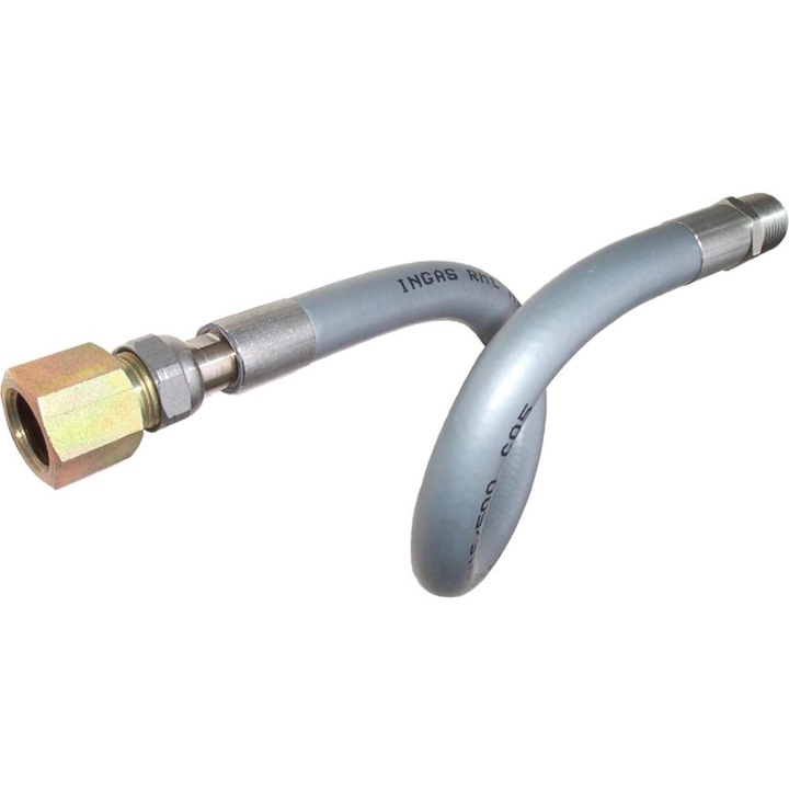 Furtun de alimentare inox 1000mm 1/2" pentru plita/aragaz UNIVERSAL