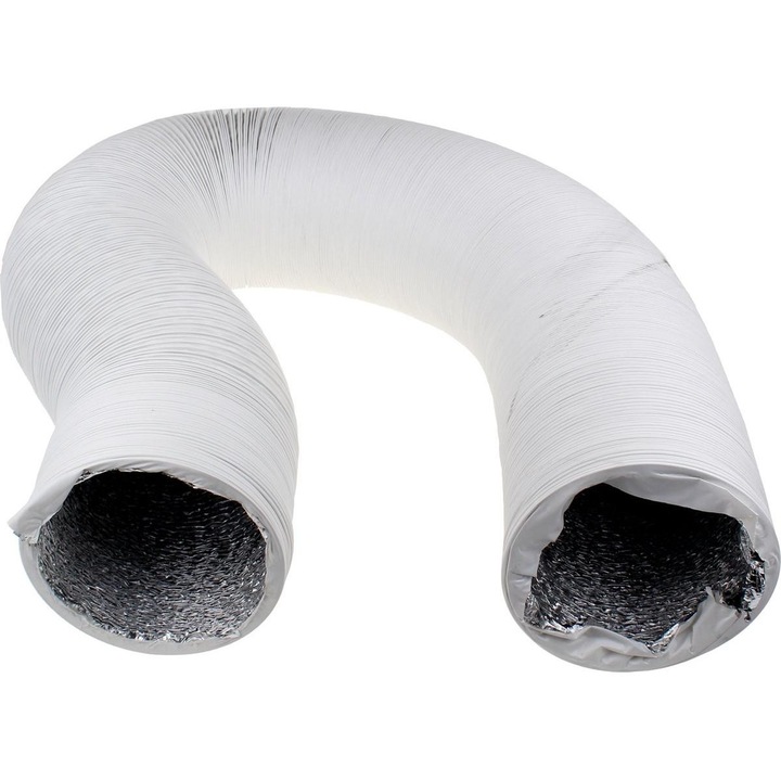 Furtun de evacuare aer PVC alb 150 mm L=10 m pentru hote UNIVERSAL 52325410