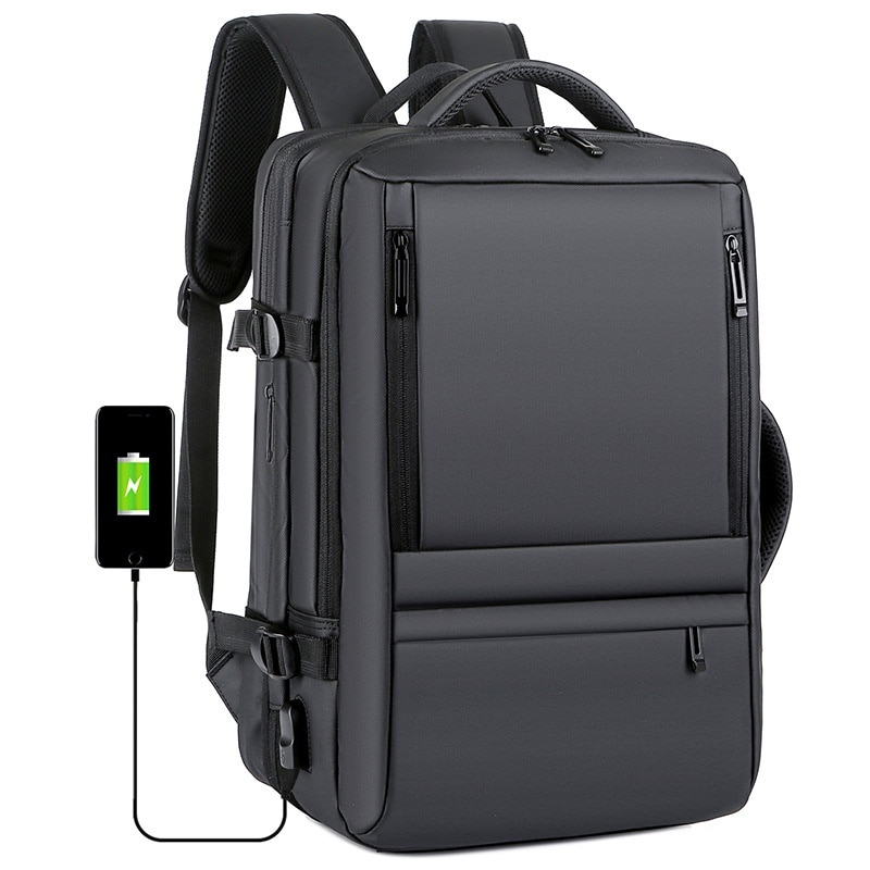Rucsac multifunctional si spatios pentru laptop de 17 inci, unisex, cu multiple compartimente si capacitate mare, conceput pentru a reduce efortul fizic, negru