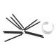 10 db standard stylus hegy készlet, fekete, 2.7cm