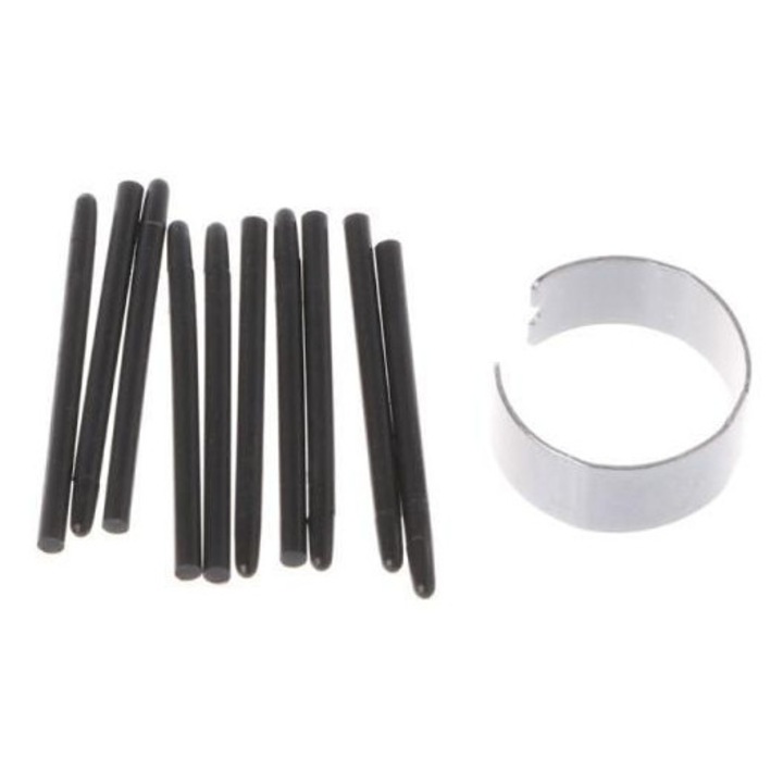 10 db standard stylus hegy készlet, fekete, 2.7cm