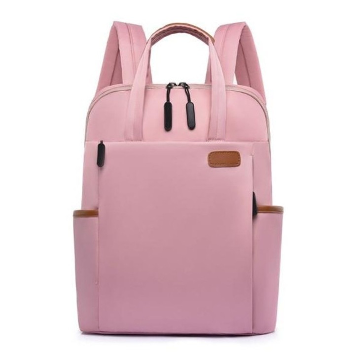 Rucsac laptop roz, material Oxford, 20L, buzunare multiple, curele reglabile