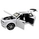 Rolls-Royce Cullinan autómodell, fehér, lakókocsival, 1:32 méretarányú, fém, Die-Cast, fények és hangok