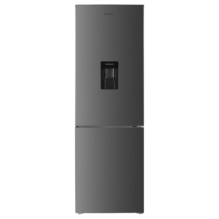 Combina frigorifica Samus SCX399IDE, Motor Inverter, Dozator apa, 313 Litri, Inox